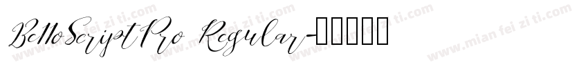 Be11oScriptPro Regular字体转换